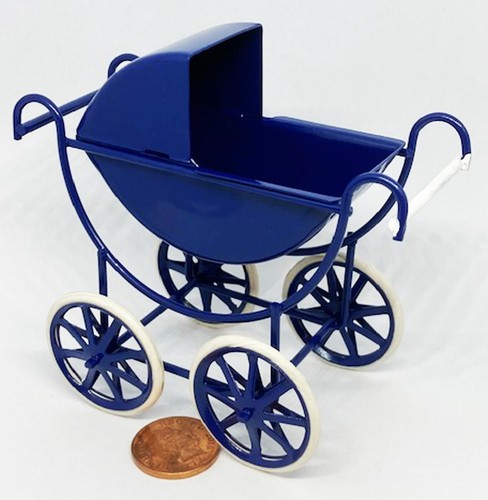 Dolls house blue metal - dolls,