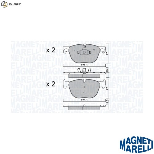 Brake pad set disc - brake,