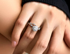 GENUINE 0.5ct Moissanite Ring