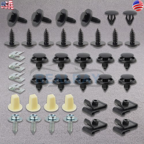 Engine undertray cover - engine, clips