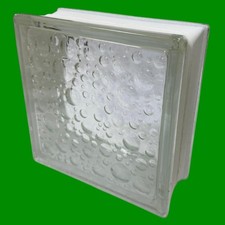 Clear Bubbles Glass Block