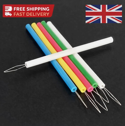 6pcs plastic needle threaders - plastic,