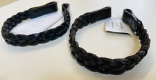 PLAITED BROWBAND BLACK OR BROWN SHETLAND, PONY, COB, FULL, X FULL *FREE POSTAGE*