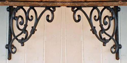 Cast iron wall brackets - wall,