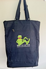 Muppets Kermit Frog Wheeled Black Bag Holdall Odyessy Network Luggage Rare