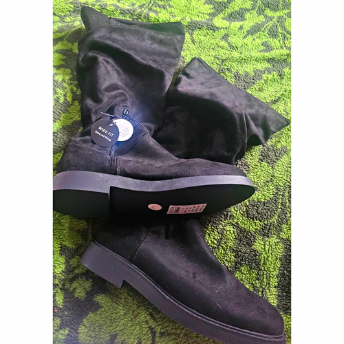 New look black faux suede - black,
