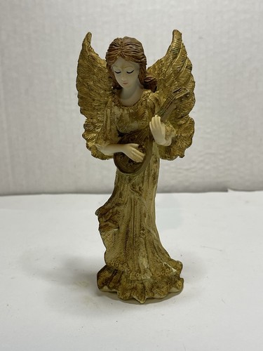 Angel figurine with lyre - angel,