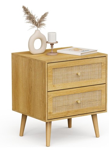 Rattan bedside table drawer - table,