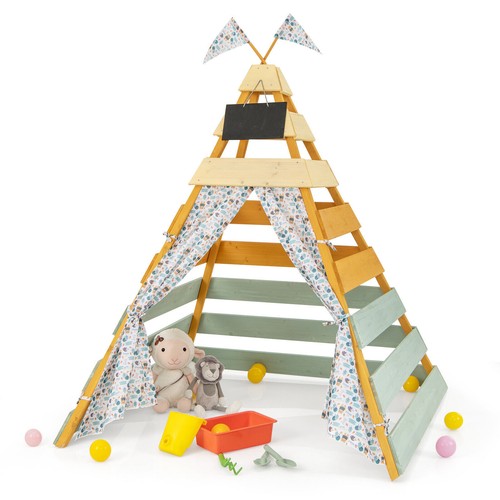 Wooden play tent indoor - play,