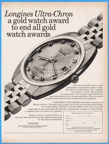 1968 longines wittnauer ultra - 1968,