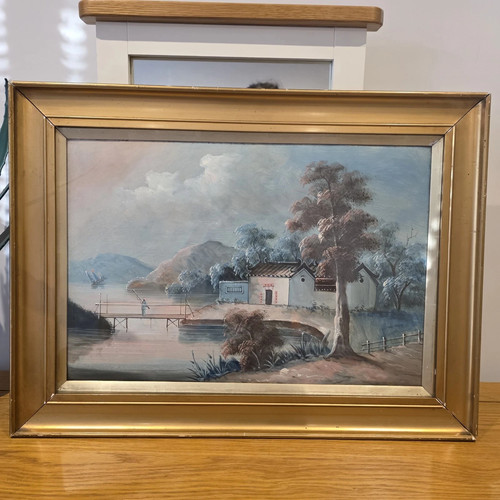 Antique original 19th oil - antique,