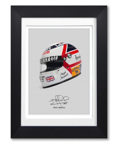 Nigel mansell signed helmet - signed,