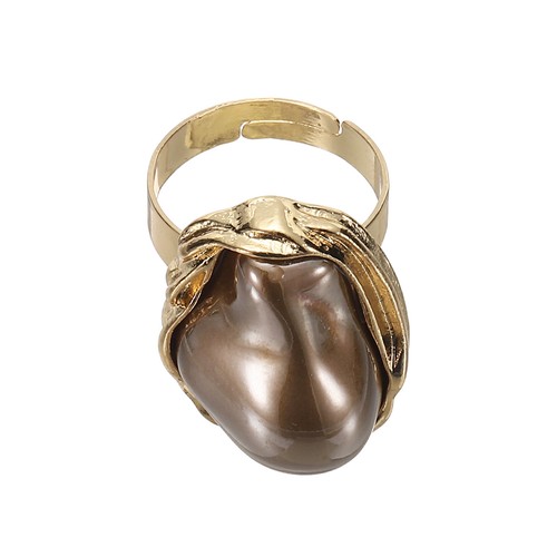Pearl ring adjustable faux - pearl,