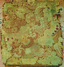 Pair Antique Large Needlepoint French Jacobean Revival Chair Covers - set 1