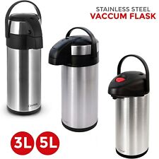 Air Pot Tea Flask,Pump Action Vacuum Insulated, Safety Lock Carry Handle(3L/ 5L)