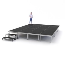Hire 2m x 1m Stage Platform with  Risers & Steps – Events, Wedding, DJ, Band