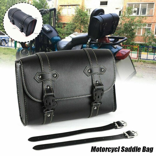 Motorcycle black saddle bag - motorcycle,