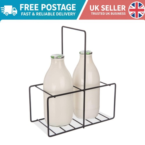 Vintage metal milk bottle - &,