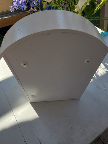 White post box used - white,