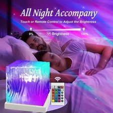 Galaxy Projector Light Ocean Wave Sensory Night Light Crystal Lamp for Bedroom