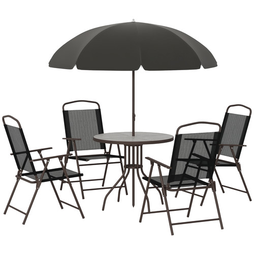 Outsunny 6pc garden dining set - outsunny,