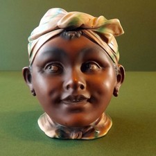 Antique Tobacco Jar: Bisque