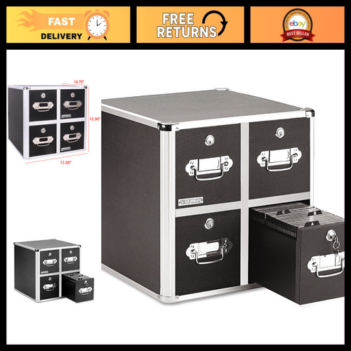 Drawer locking dvd file - 4-drawer, cd/dvd