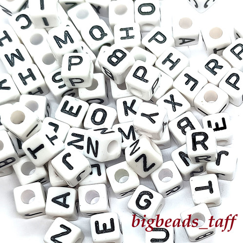 100pcs 8mm big - , cube