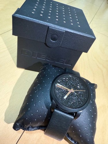 Diesel black leather manual - black,