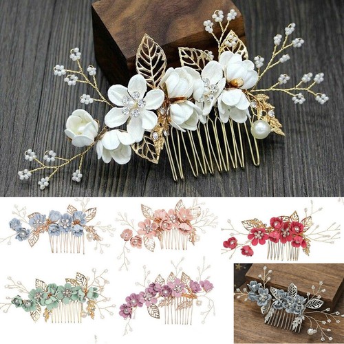 Flower wedding hair pins - wedding, comb