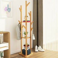 Natural Bamboo Coat Rack Stand