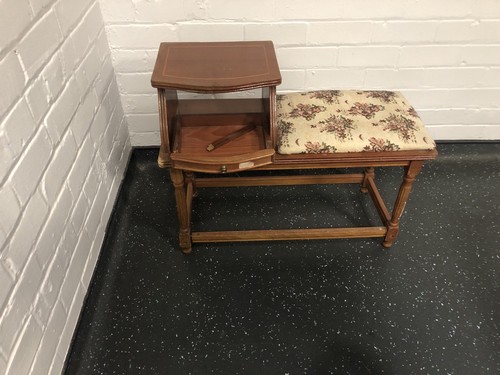 Vintage 1920s telephone desk - telephone, desk/