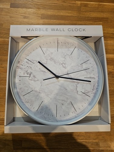 Marble wall clock - wall,