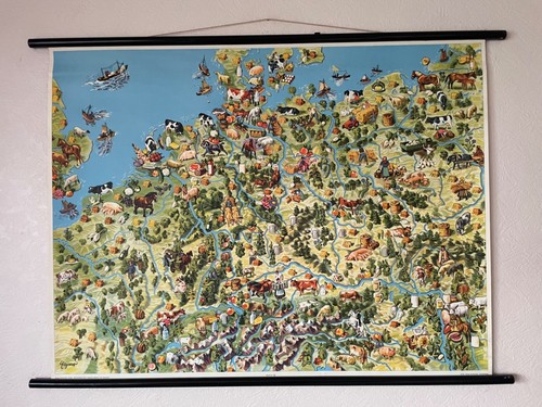 Vintage pictorial map - pictorial, mid