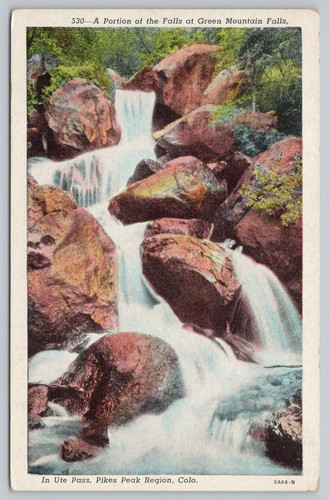 Postcard green mountain falls - green,