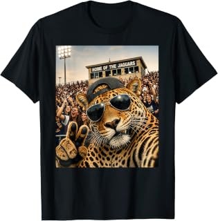 Humorous jaguar mascot selfie - humorous,