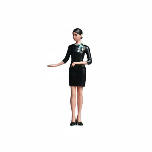 Female flight attendant - female,