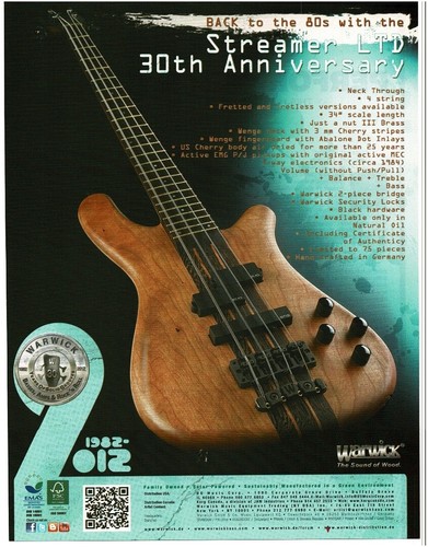 2012 warwick streamer ltd 30th - ltd,