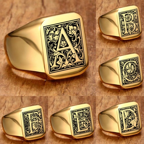 Gold signet ring - ring, signature