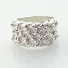 Unisex Sterling Silver Keeper Ring 9.0g