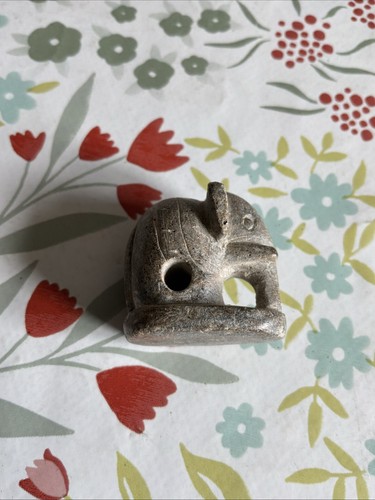 Vintage stone elephant netsuke - elephant,