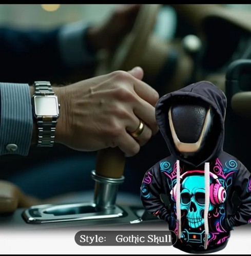 Skull shift knob hoodie cover - skull,