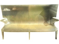 Kartell Uncle Jack Transparent Garden Bench with Backrest and Arms