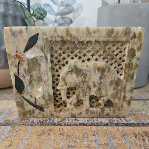 Vintage elephant soapstone - vintage,