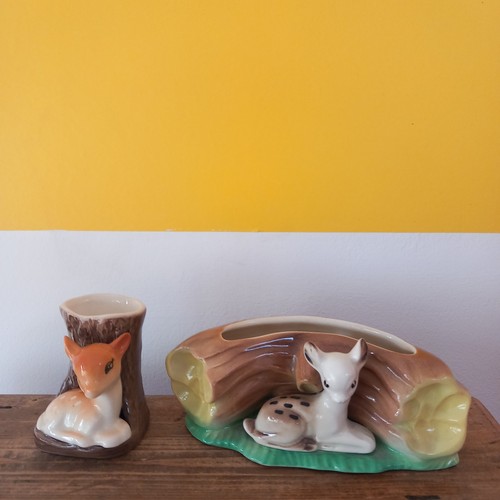 Small vintage hornsea deer - 2x,