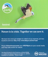 RSPB Pin Badge NIIC Kestrel