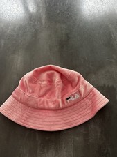 Retro Fila Bucket Hat Pink Velour Velvet One Size Festival Rave Holiday Unisex