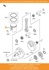 SUZUKI Piston-engine,b, K1300-10040 OEM