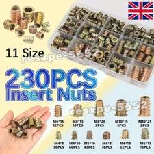230/70PCS THREADED HEX DRIVE INSERT FIXING WOOD SCREW INSERTS NUT M4/M5/M6M8/M10