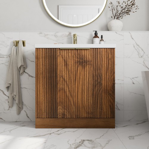 Fluted 800mm bathroom - fluted,